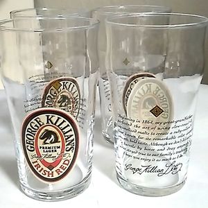George Killian's Irish Red Premium Lager Glasses- Set of 4